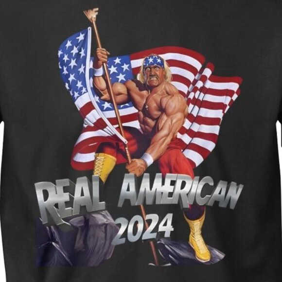 Hulk Hogan Real American 2024 Retro Wrestling Fan Patriotic Game Day Gift 05 - Picture 2 of 5